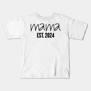 Mama Est 2024 shirt, Promoted to Mommy Mother's Day 2024 Kids T-Shirt